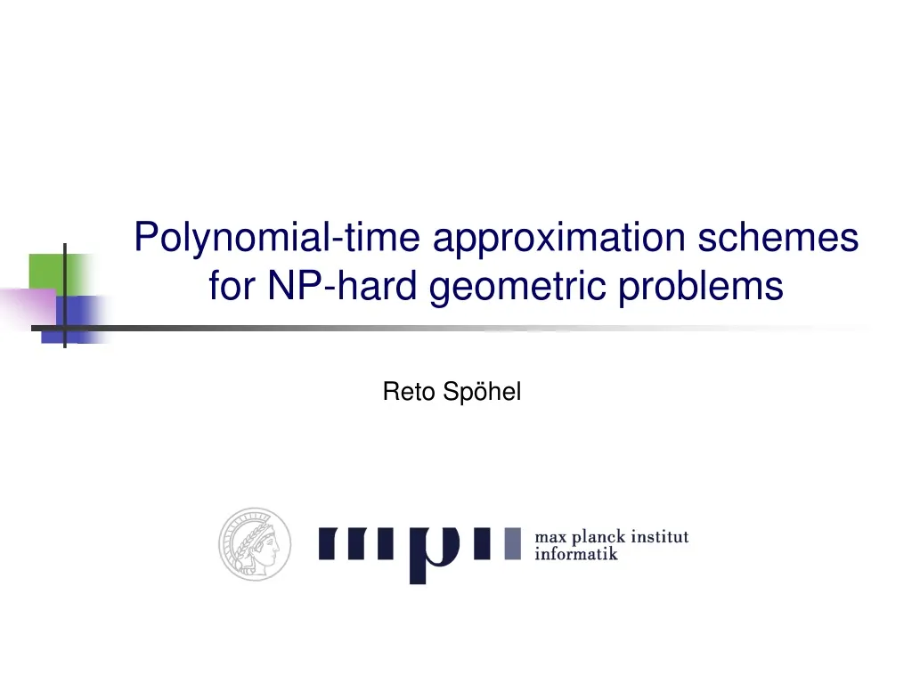 polynomial time approximation schemes for np hard geometric problems