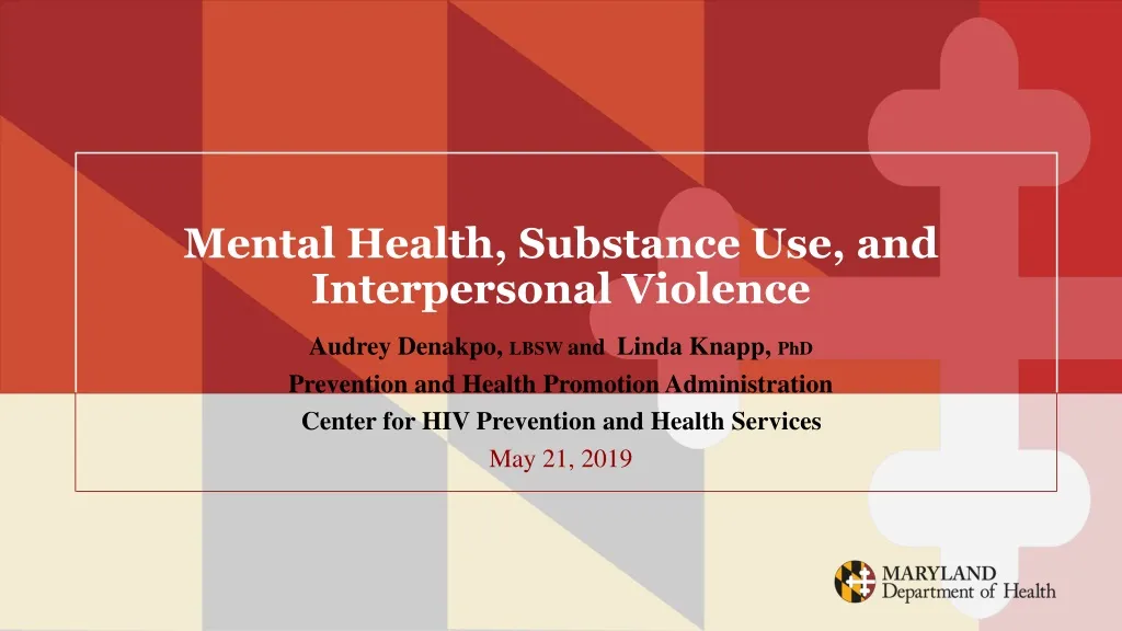 mental health substance use and interpersonal violence