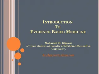 Evidence Based Medicine - slide 1
