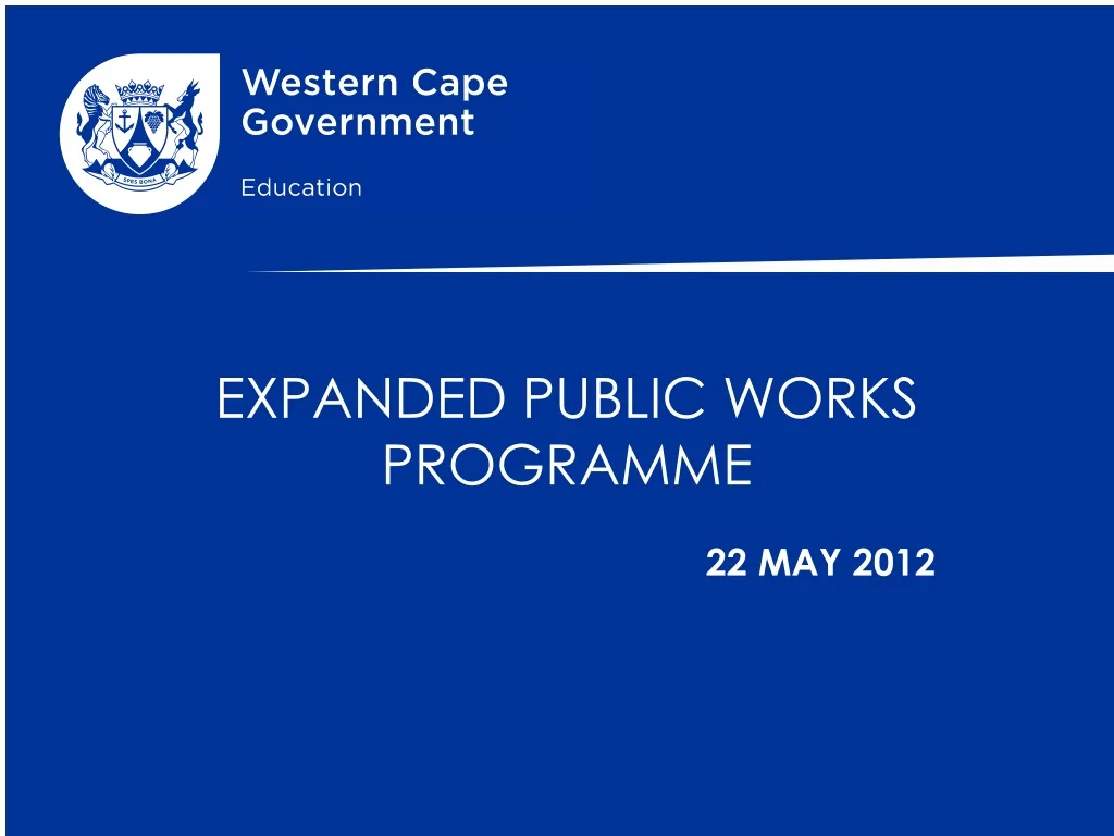 expanded public works programme