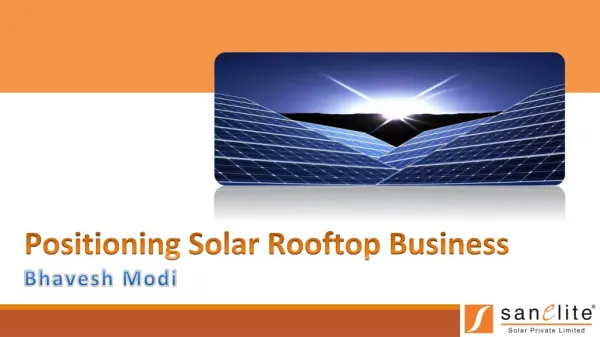 Positioning Solar Rooftop Business