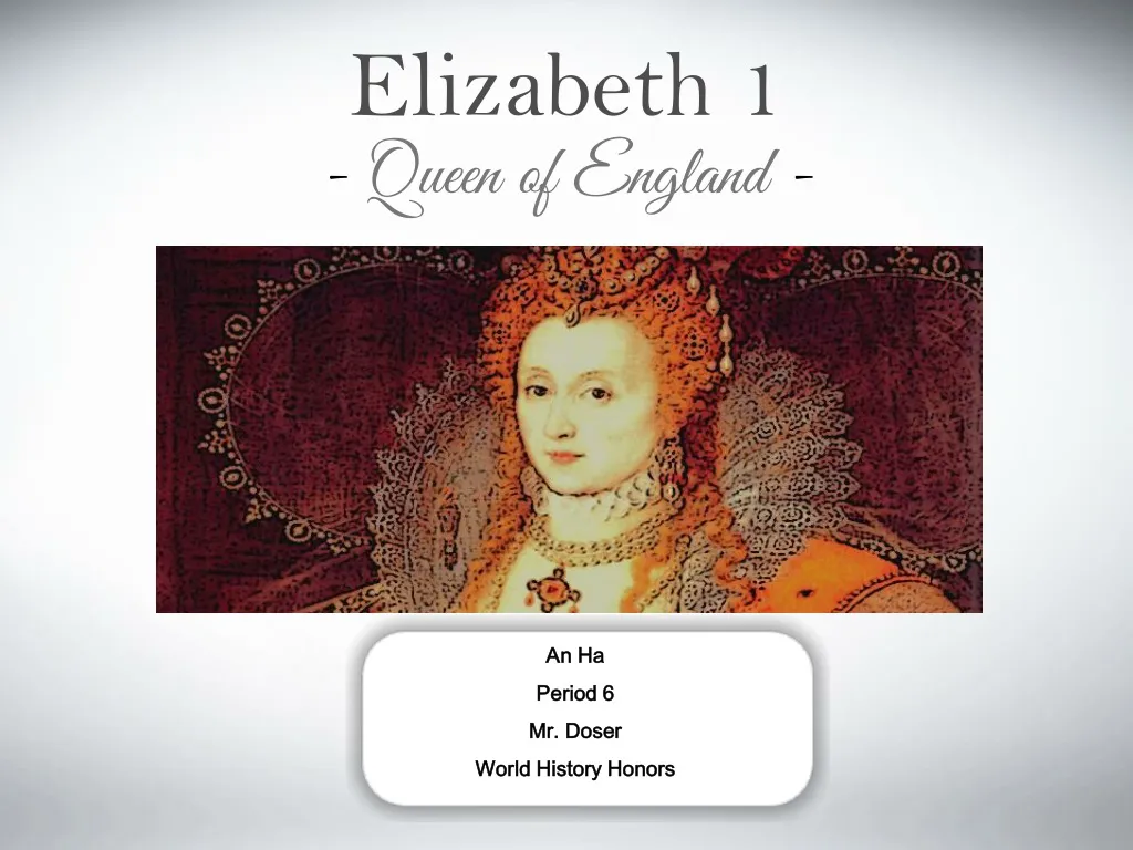 elizabeth 1