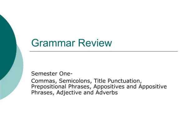 Grammar Review