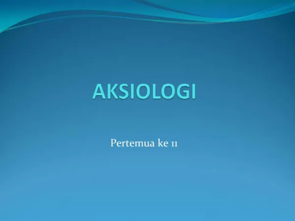 AKSIOLOGI