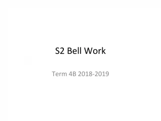 S2 Bell Work - slide 1