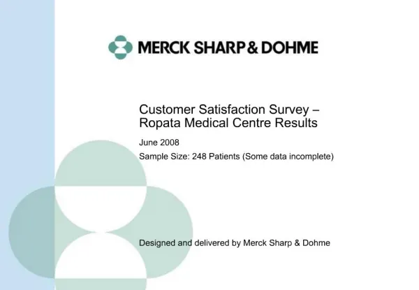 Customer Satisfaction Survey Ropata Medical Centre Results