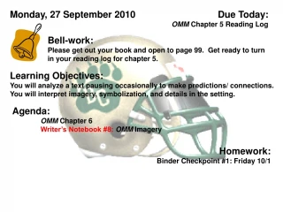 Due Today: OMM Chapter 5 Reading Log - slide 1