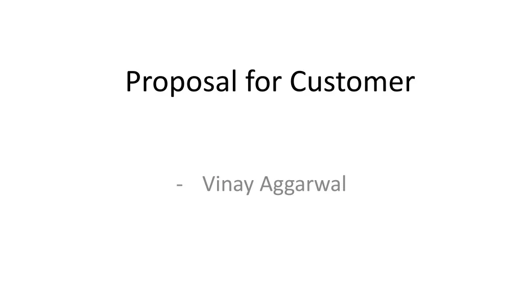 proposal for customer