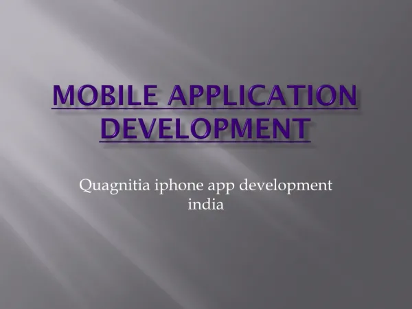 Quagnitia iphone app development india