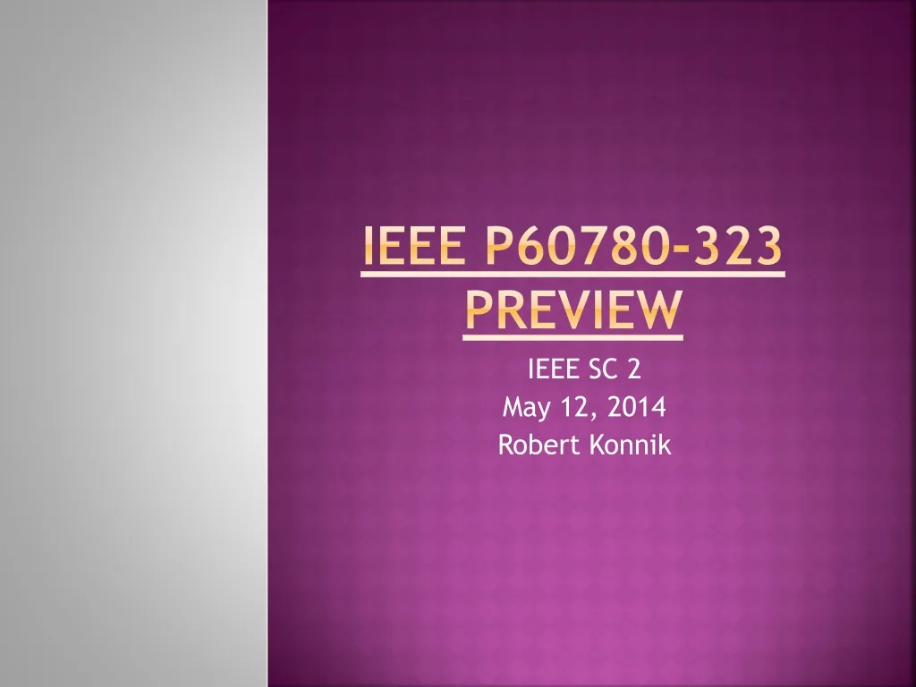 ieee p60780 323 preview