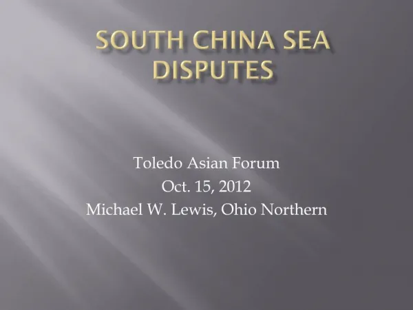 South China Sea Disputes