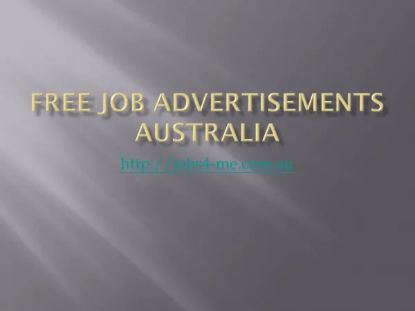 Free job advertisements australia