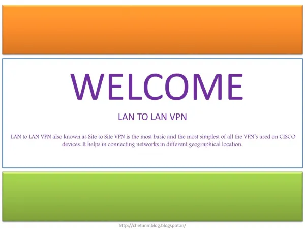 LAN TO LAN VPN