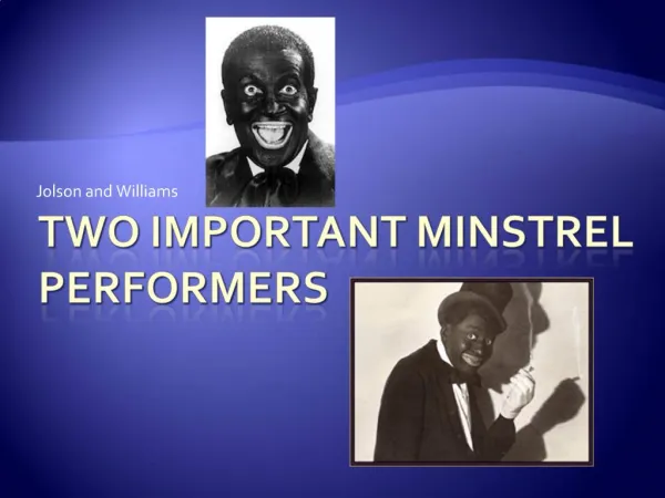 Two Important Minstrel Performers
