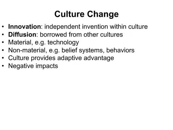 Culture Change