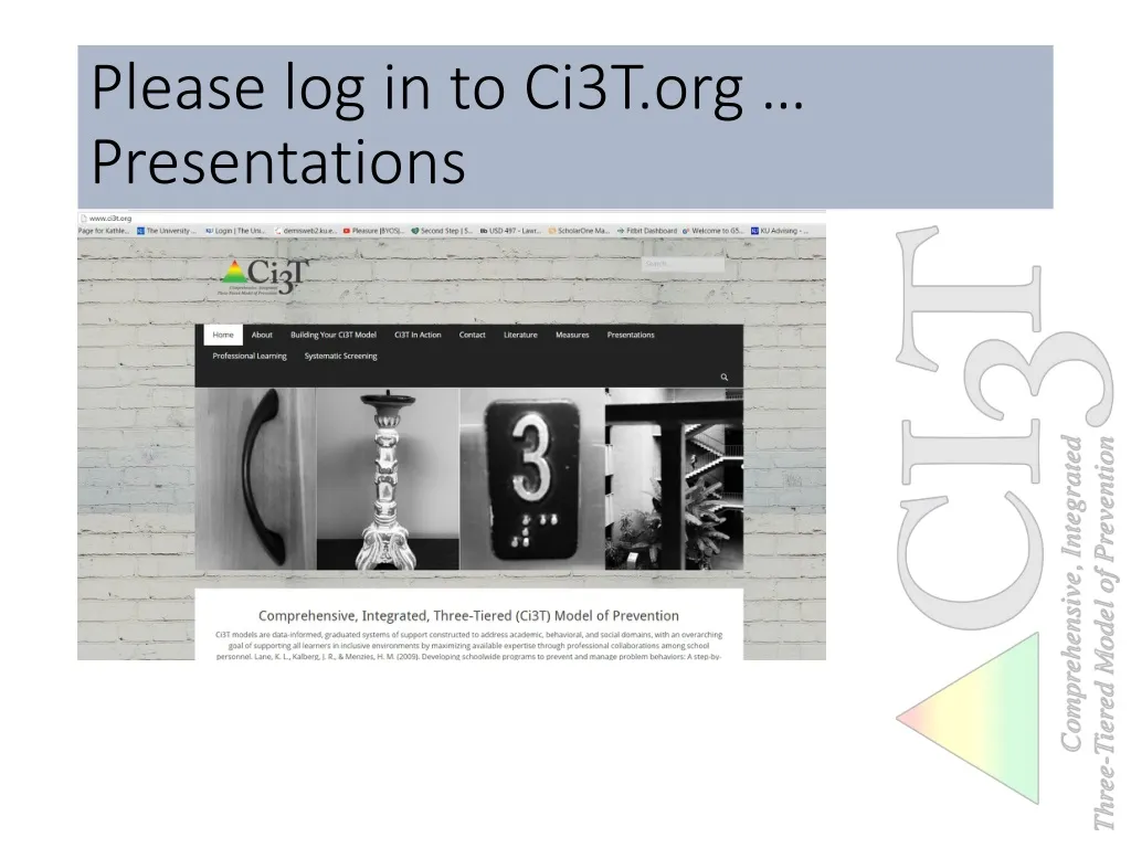 please log in to ci3t org presentations