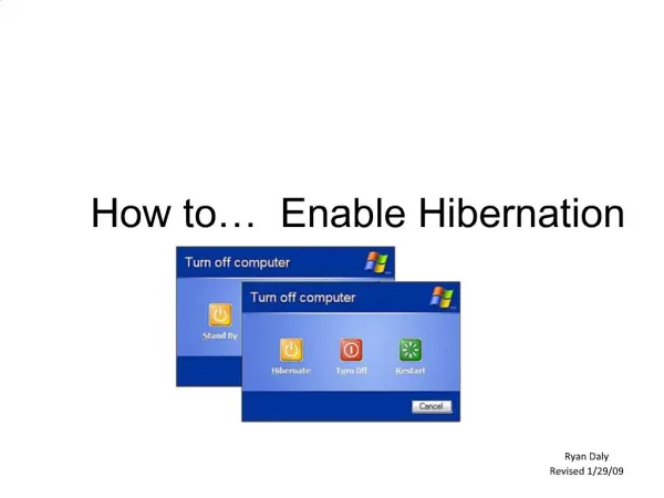 How to Enable Hibernation