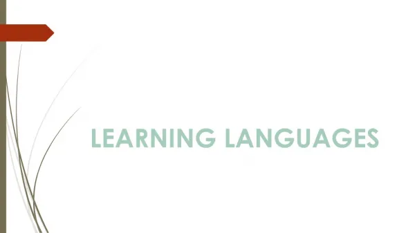 LEARNING LANGUAGES