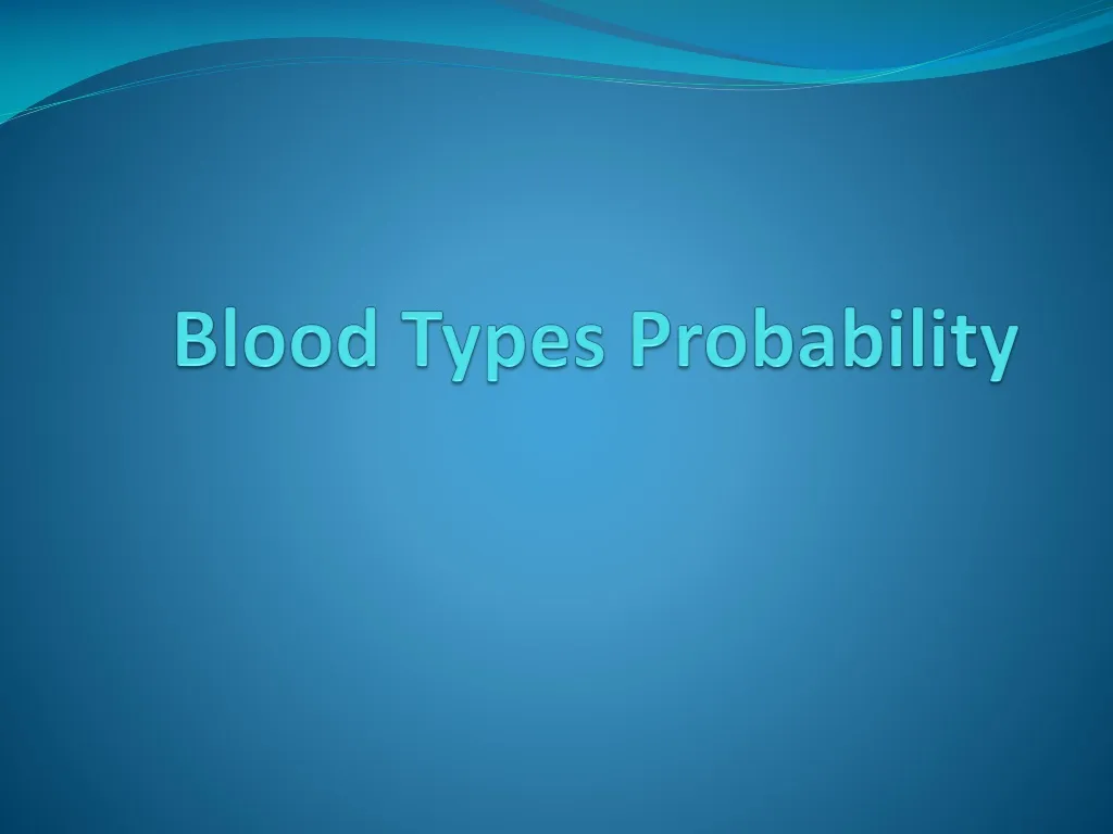 blood types probability