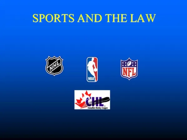 SPORTS AND THE LAW