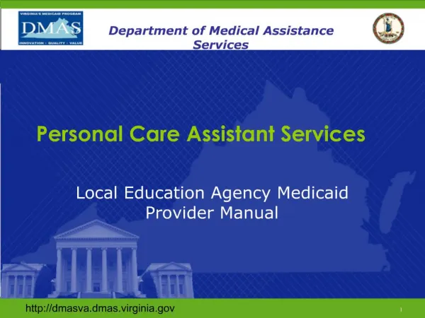 Personal Care Assistant Services