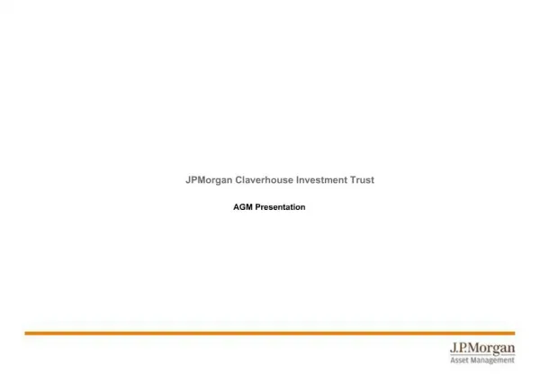 JPMorgan Claverhouse Investment Trust