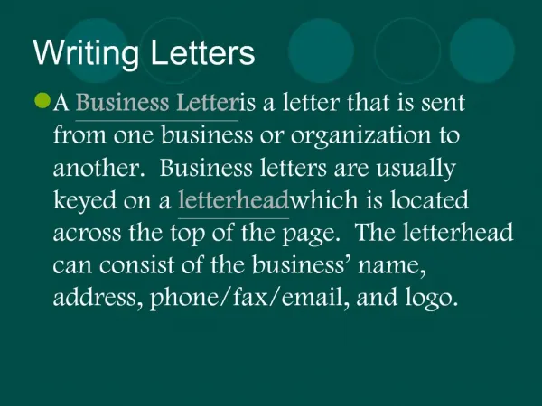 Letter Writing and Proofreading