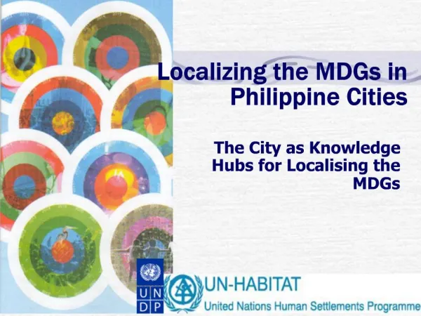 Localizing the MDGs in Philippine Cities