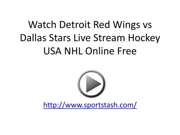 Watch Detroit Red Wings vs Dallas Stars Live Stream Hockey U