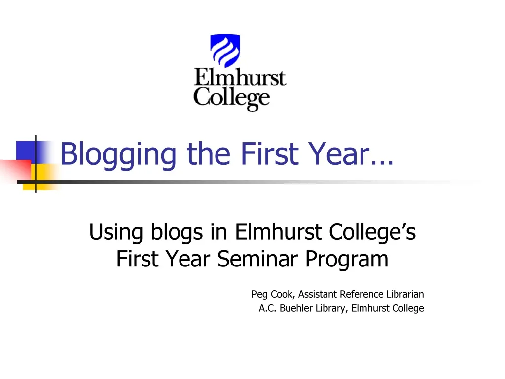 blogging the first year