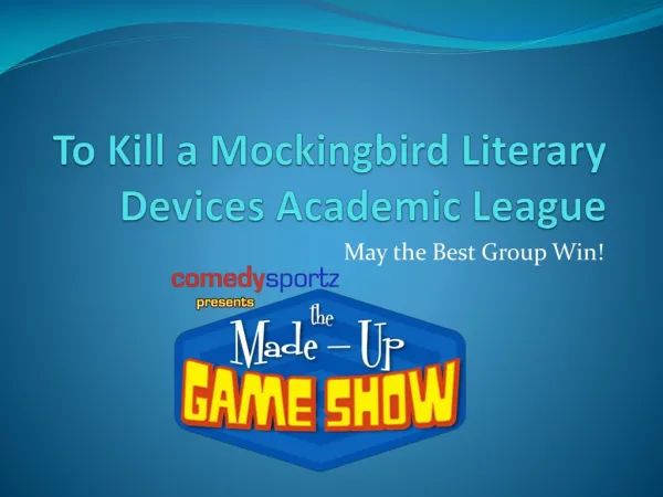 To Kill a Mockingbird Literary Devices Academic League