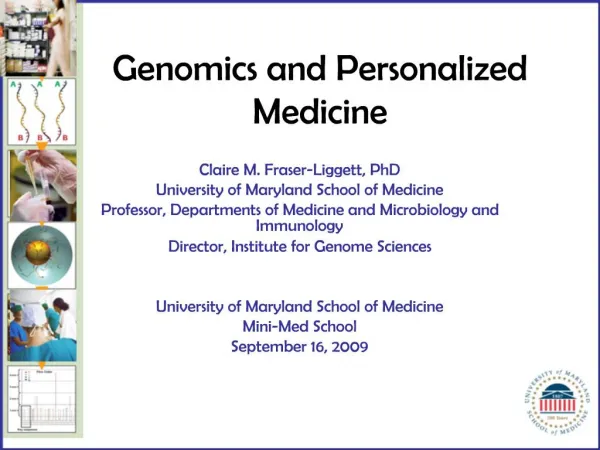 Genomics and Personalized Medicine