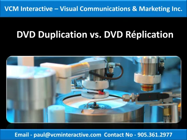DVD Duplication vs. DVD Replication