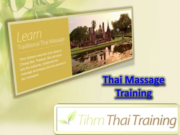 Thai Massage Training