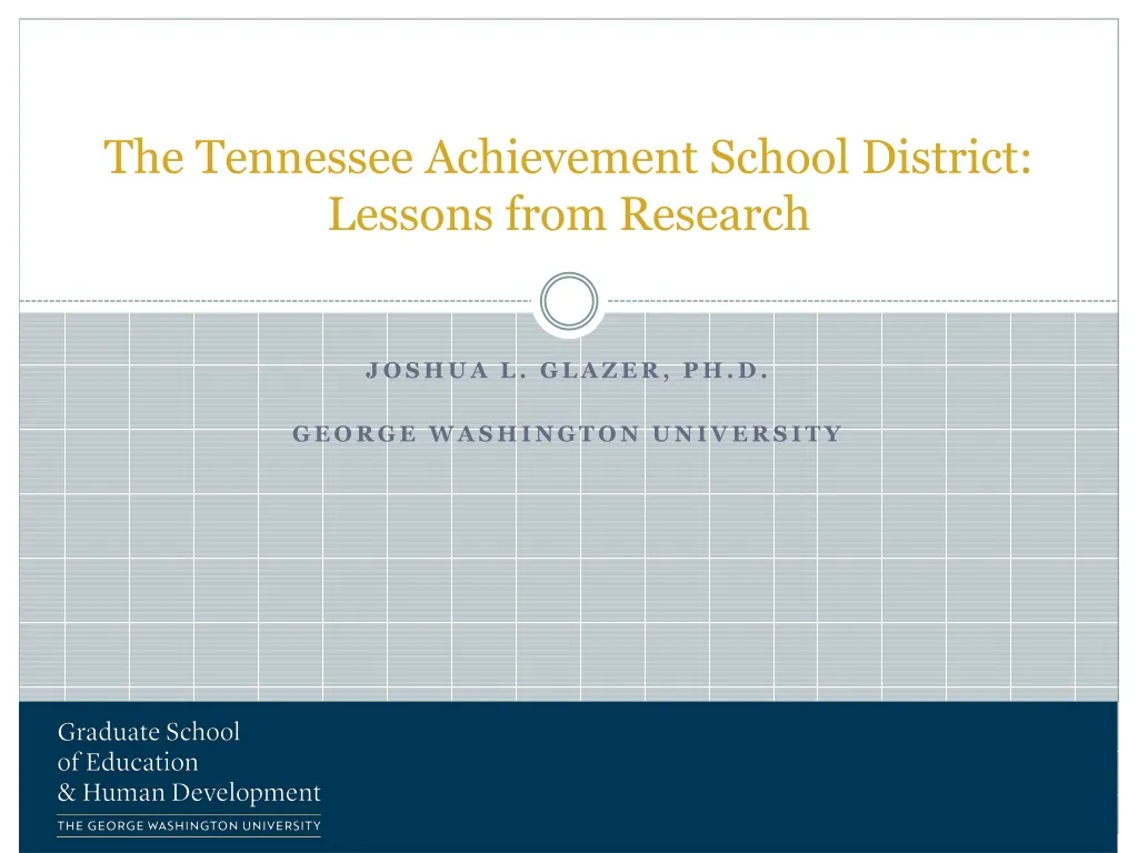 the tennessee achievement school district lessons from research