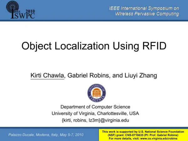 Object Localization Using RFID
