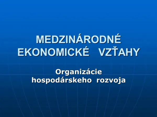 MEDZIN RODN EKONOMICK VZTAHY