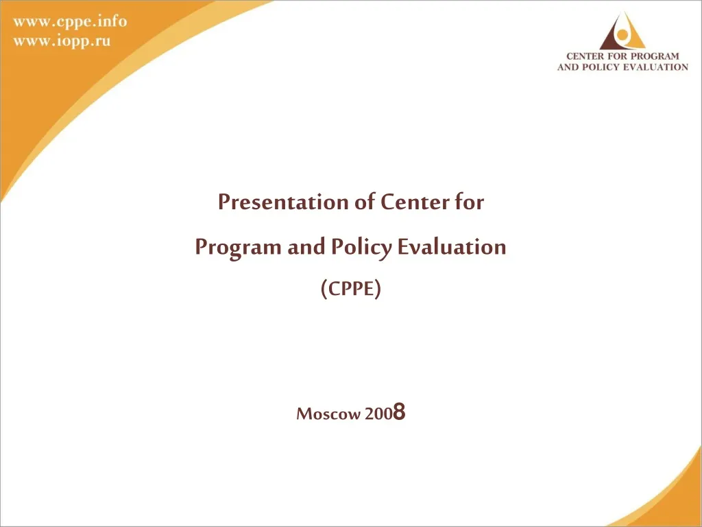 presentation of center for program and policy