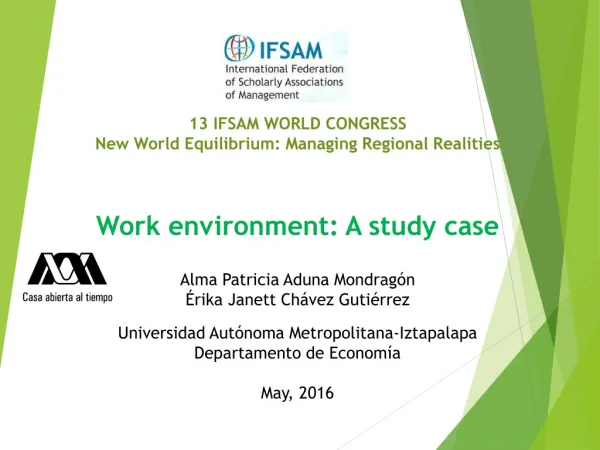 13 IFSAM WORLD CONGRESS New World Equilibrium : Managing Regional Realities