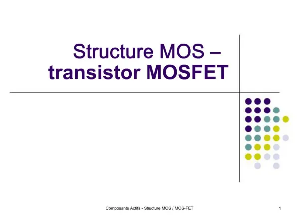Structure MOS transistor MOSFET