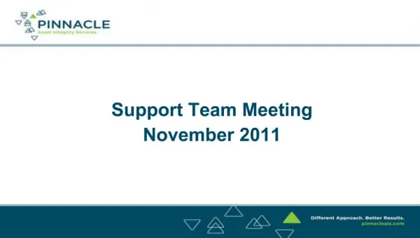 Support Team Meeting November 2011