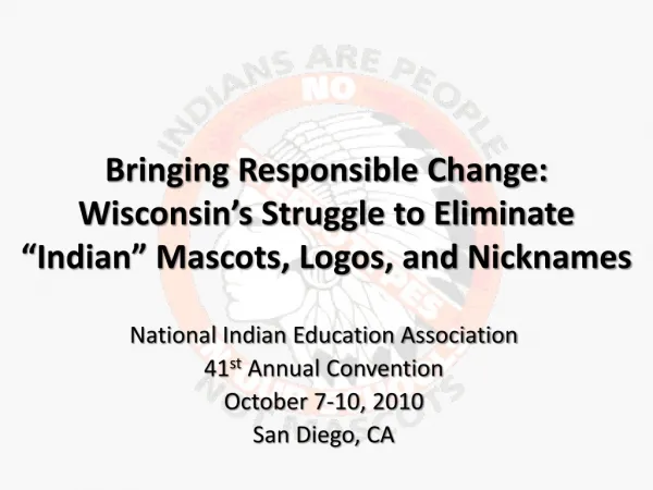 National Indian Education Association 41 st Annual Convention October 7-10, 2010 San Diego, CA