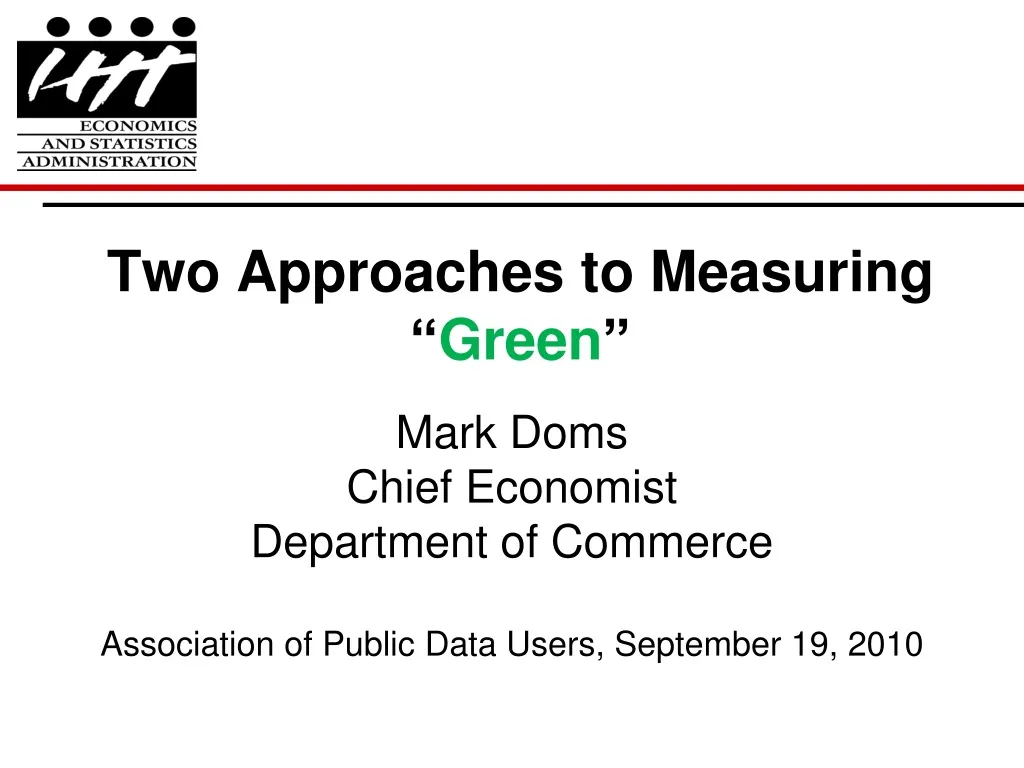 two approaches to measuring green
