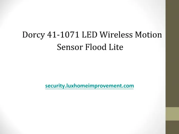 Dorcy 41-1071 LED Wireless Motion Sensor Flood Lite