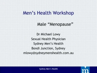 Men's Health Workshop - slide 1