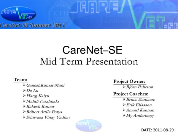 CareNet SE Mid Term Presentation