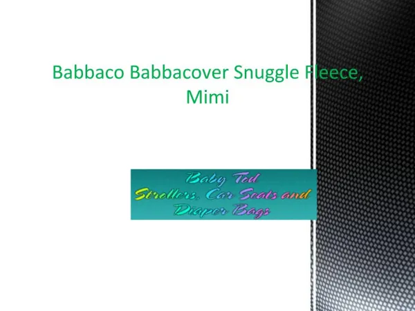 Babbaco Babbacover Snuggle Fleece