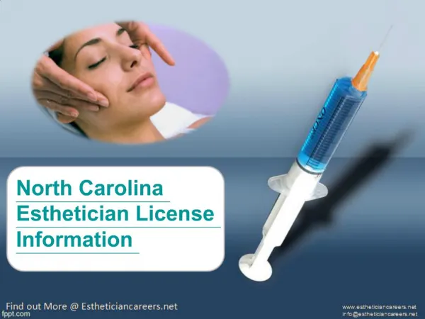 North Carolina Esthetician License Information