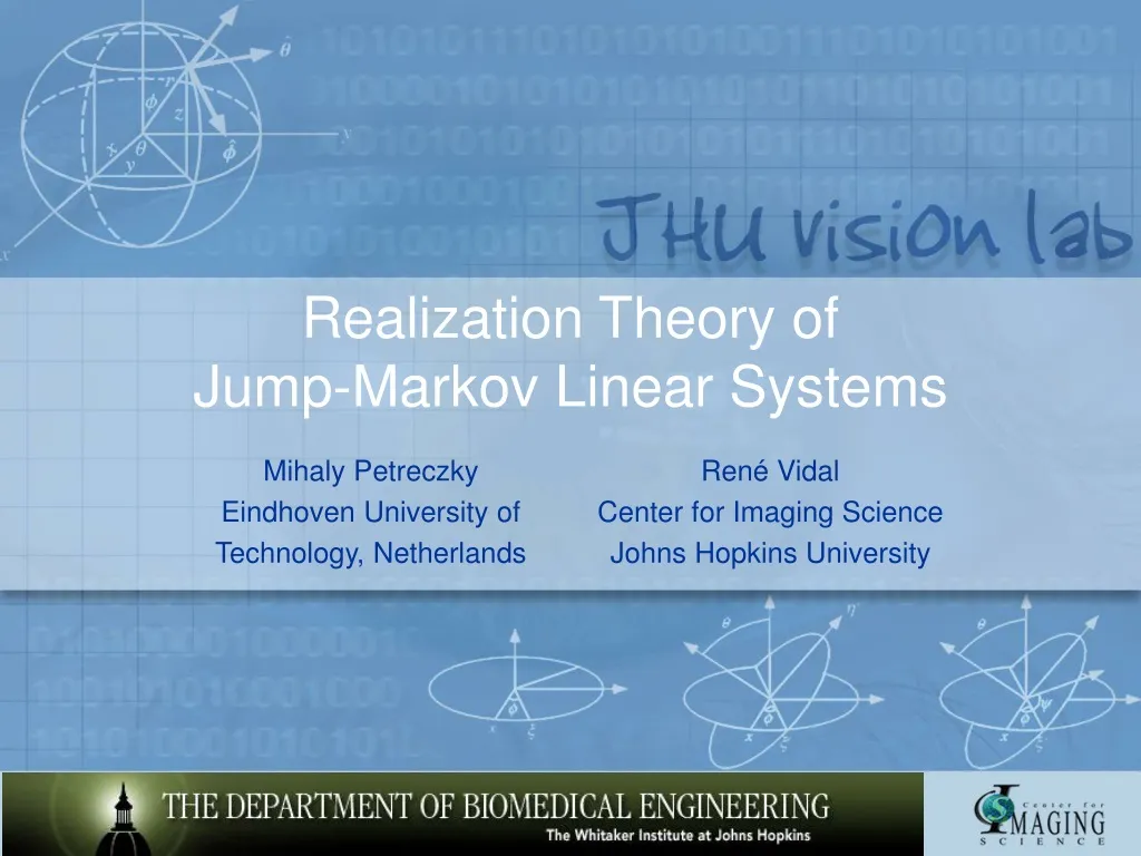 realization theory of jump markov linear systems