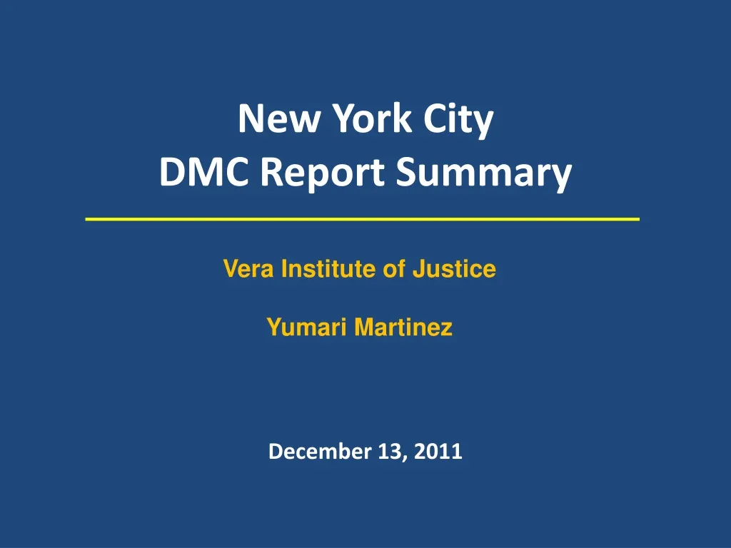 new york city dmc report summary